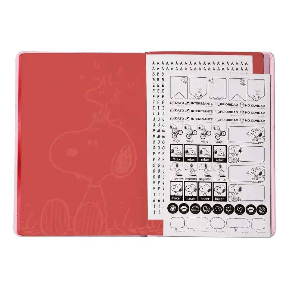 Cuaderno Mooving Notes A5 Snoopy Rosa 3