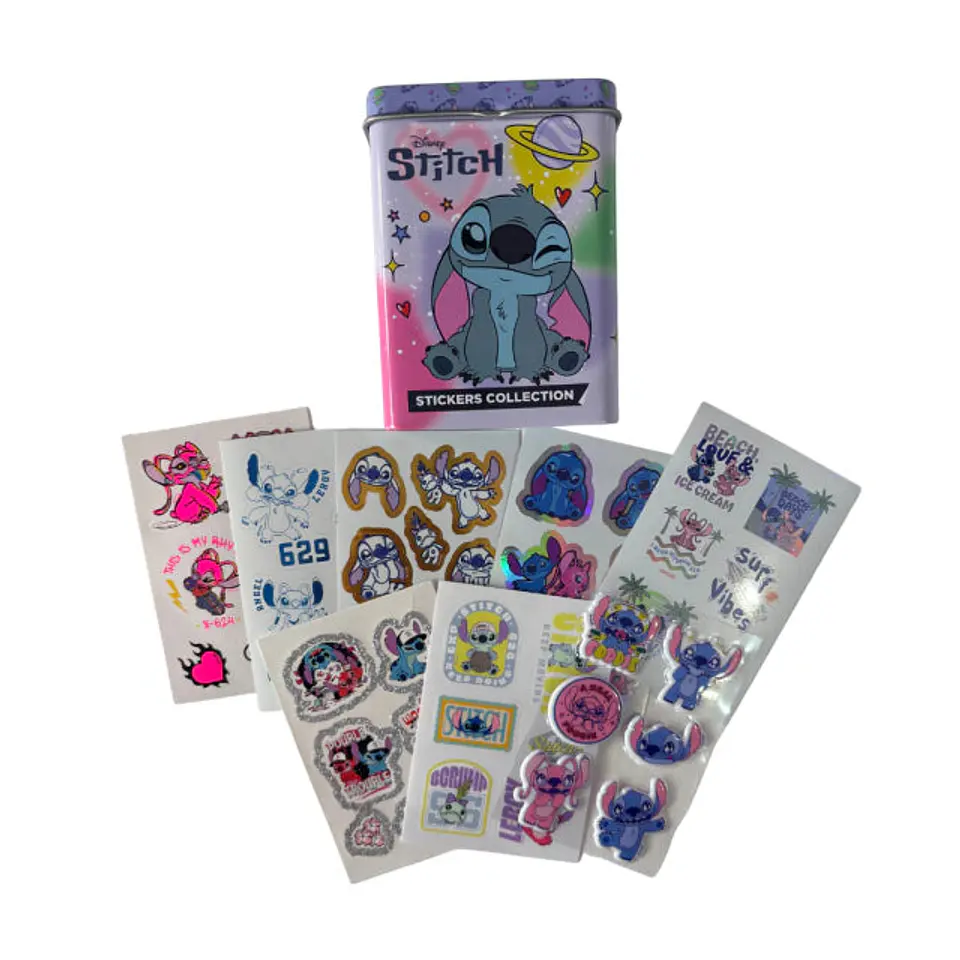 Lata Coleccionable Multi-Stickers Stitch – 8 Láminas  2