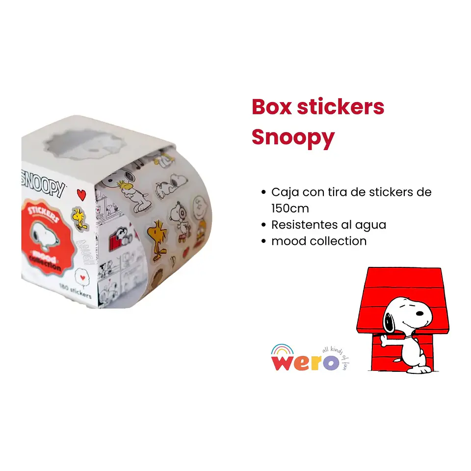 Rollo 180 Stickers Snoopy - Wero 2