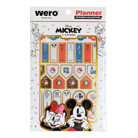 Set Colección Stikers Planner Mickey - Wero