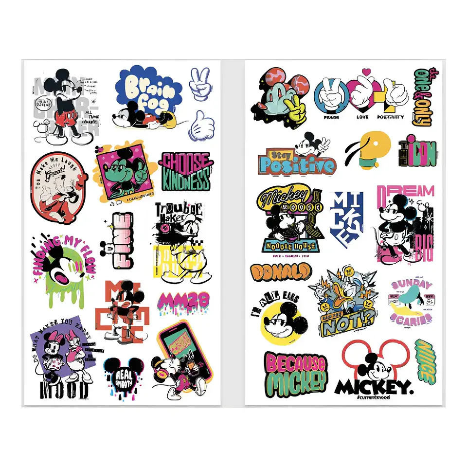 Sticker Mickey Mouse Para Botella Mickey Uv Transfer - WERO 2
