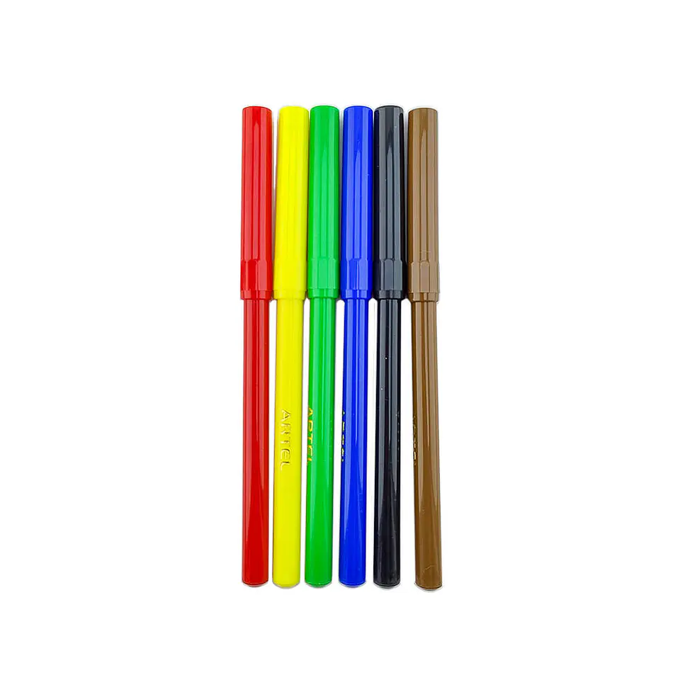 Marcadores 6 colores punta fina Artel 2