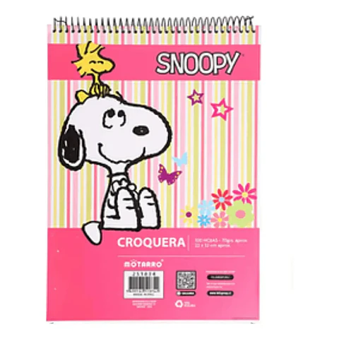 Croqueta Snoopy Tamaño Oficio 100 Hojas Motarro