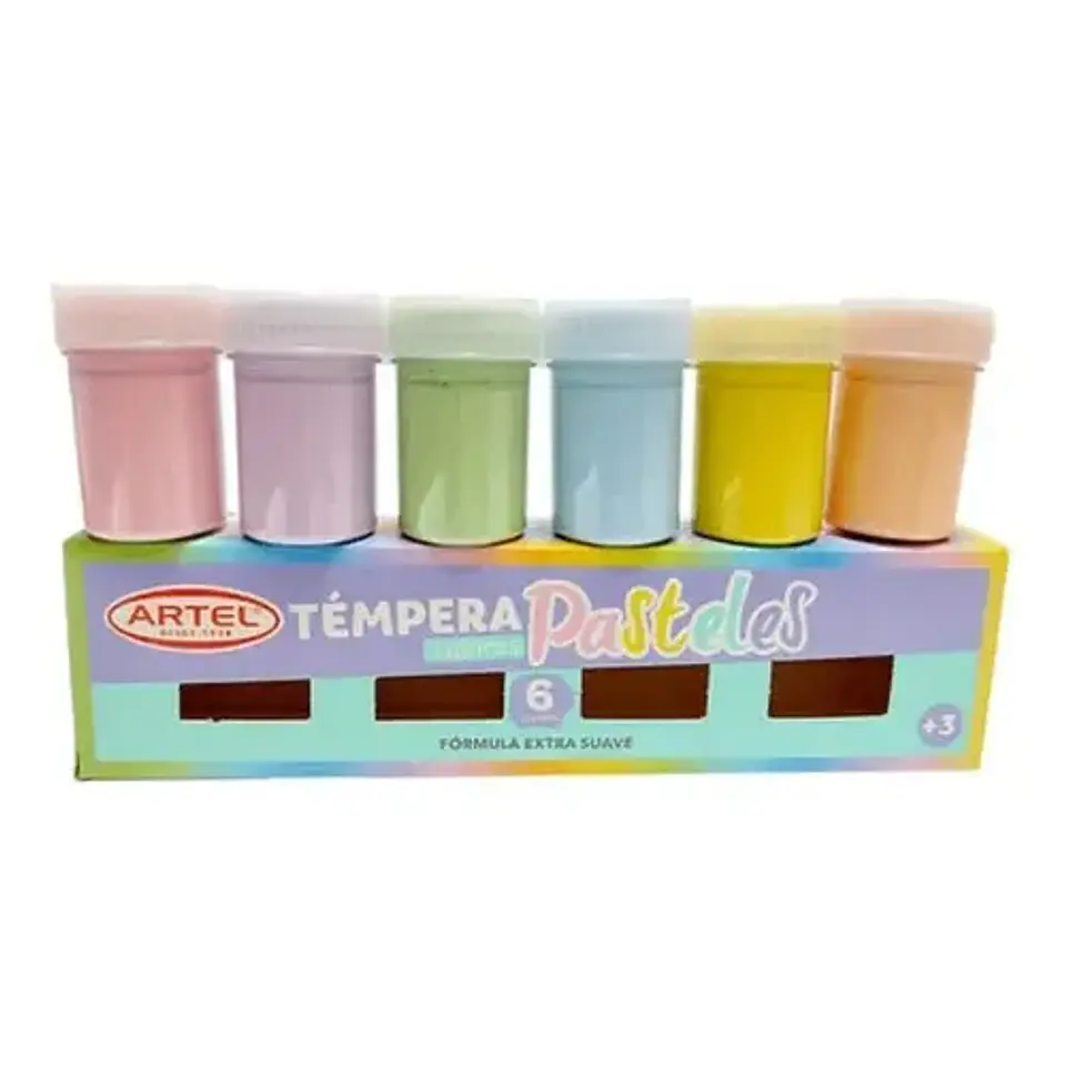 Témpera Pastel 6 colores Artel 2