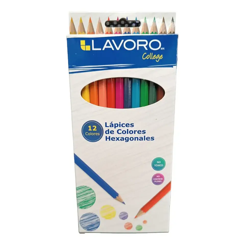 Lápices 12 colores Hexagonales Lavoro 2