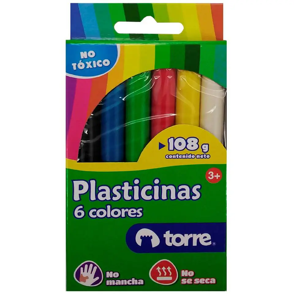 Plasticina 6 Colores 108 g Torre 2