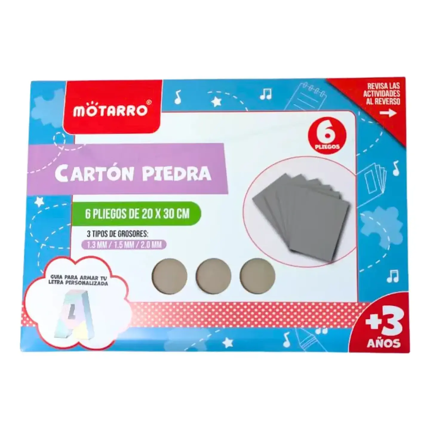 Cartón Piedra de Motarro 20x30 cm Pack con 6 Láminas para Maquetas  1