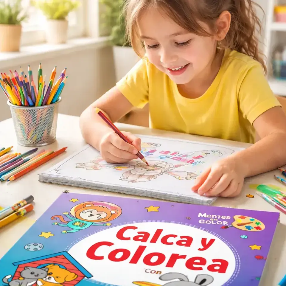 Libro Para Colorear y Calcar Con Guia -  Dactic 2
