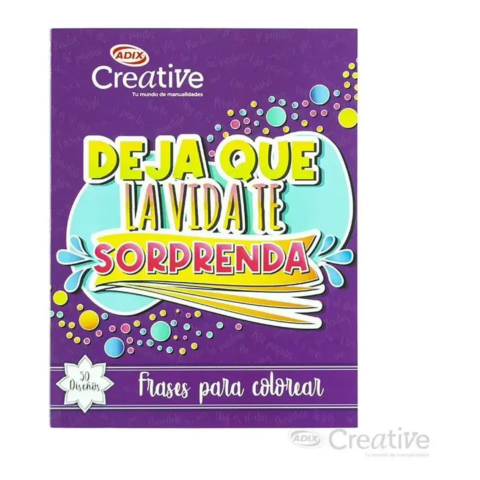 Libro Frases para Colorear 50 Diseños - Adix Creative 1