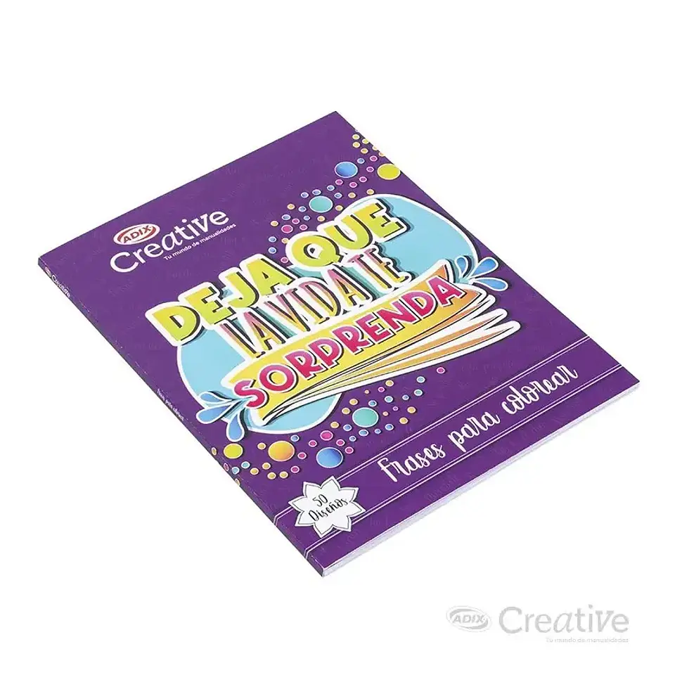 Libro Frases para Colorear 50 Diseños - Adix Creative 3