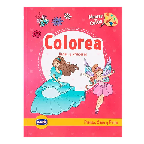 Libro Colorear Hada Y Princesa 50 Diseños - Dactic