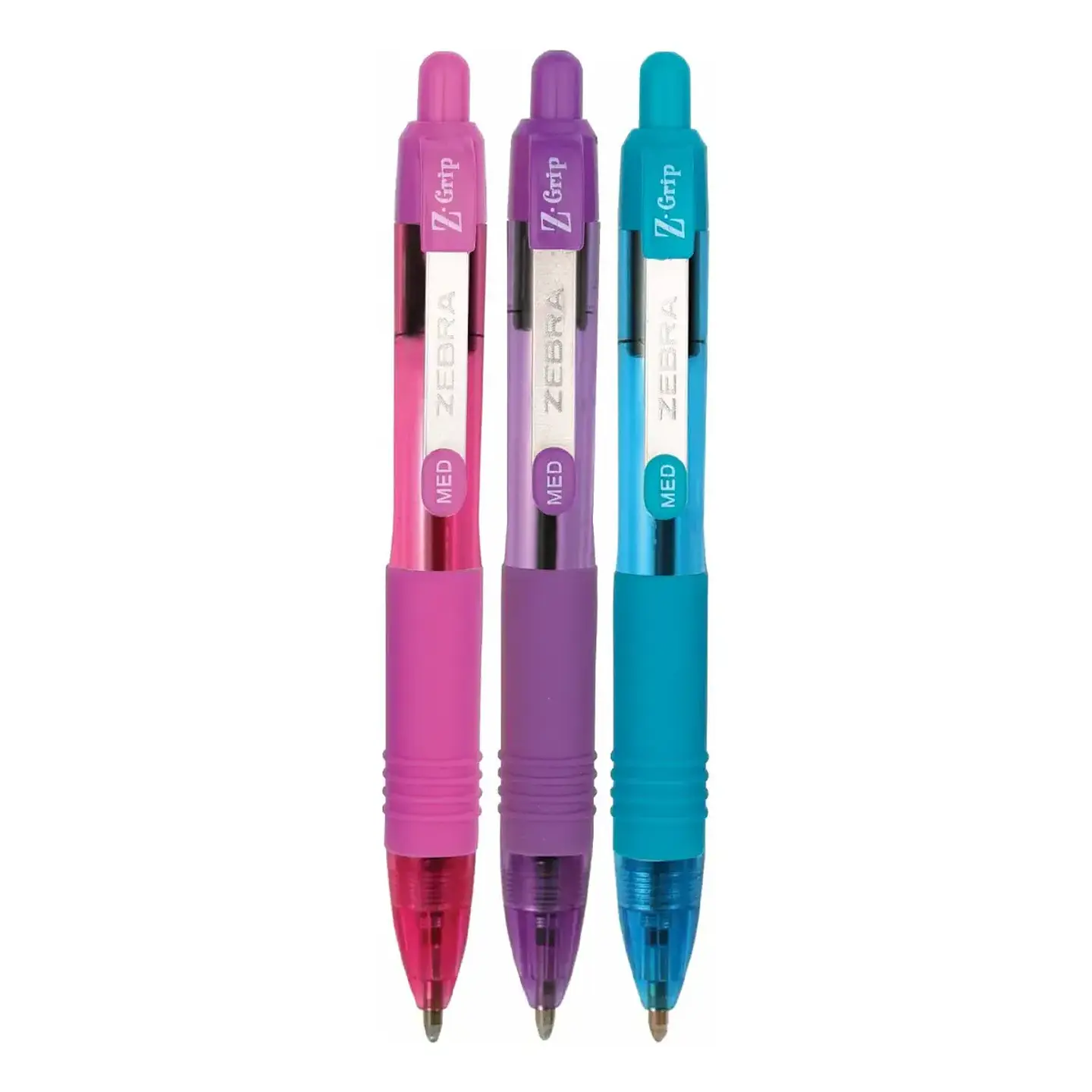 Bolígrafos Zebra Mini Z-Grip de Tinta Baja Viscosidad, Pack de 3 Colores 3
