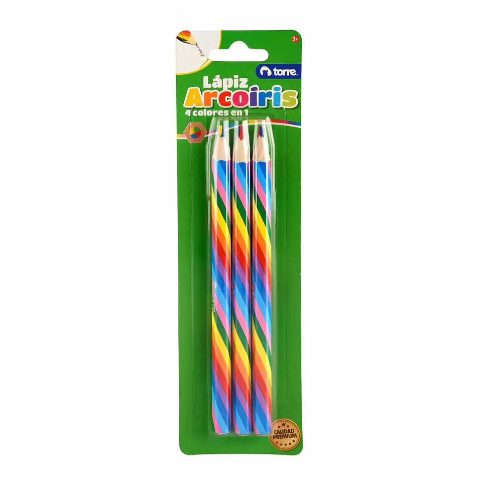 Set 3 Lápices Jumbo Arcoiris Torre 1