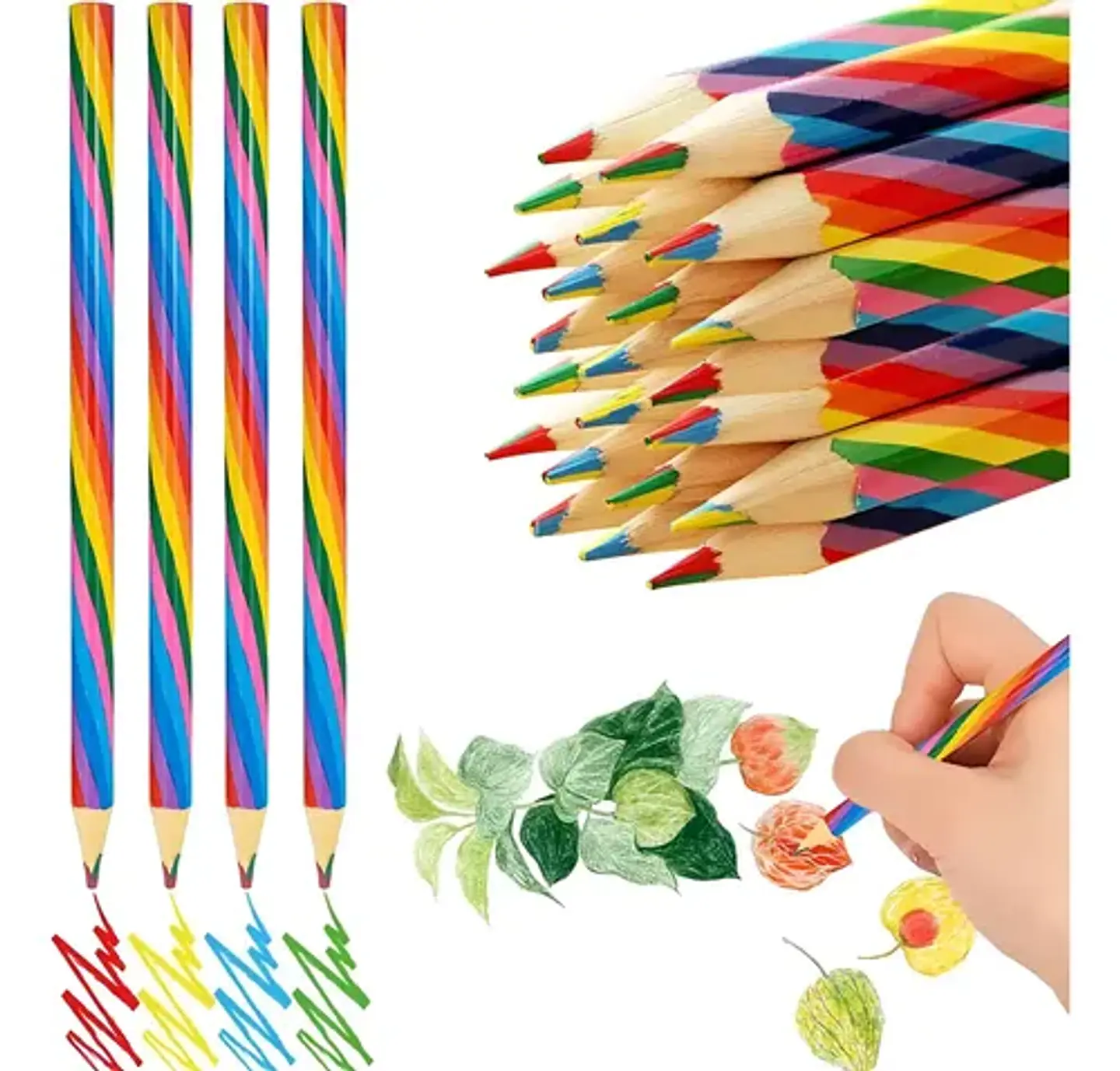 Set 3 Lápices Jumbo Arcoiris Torre 2