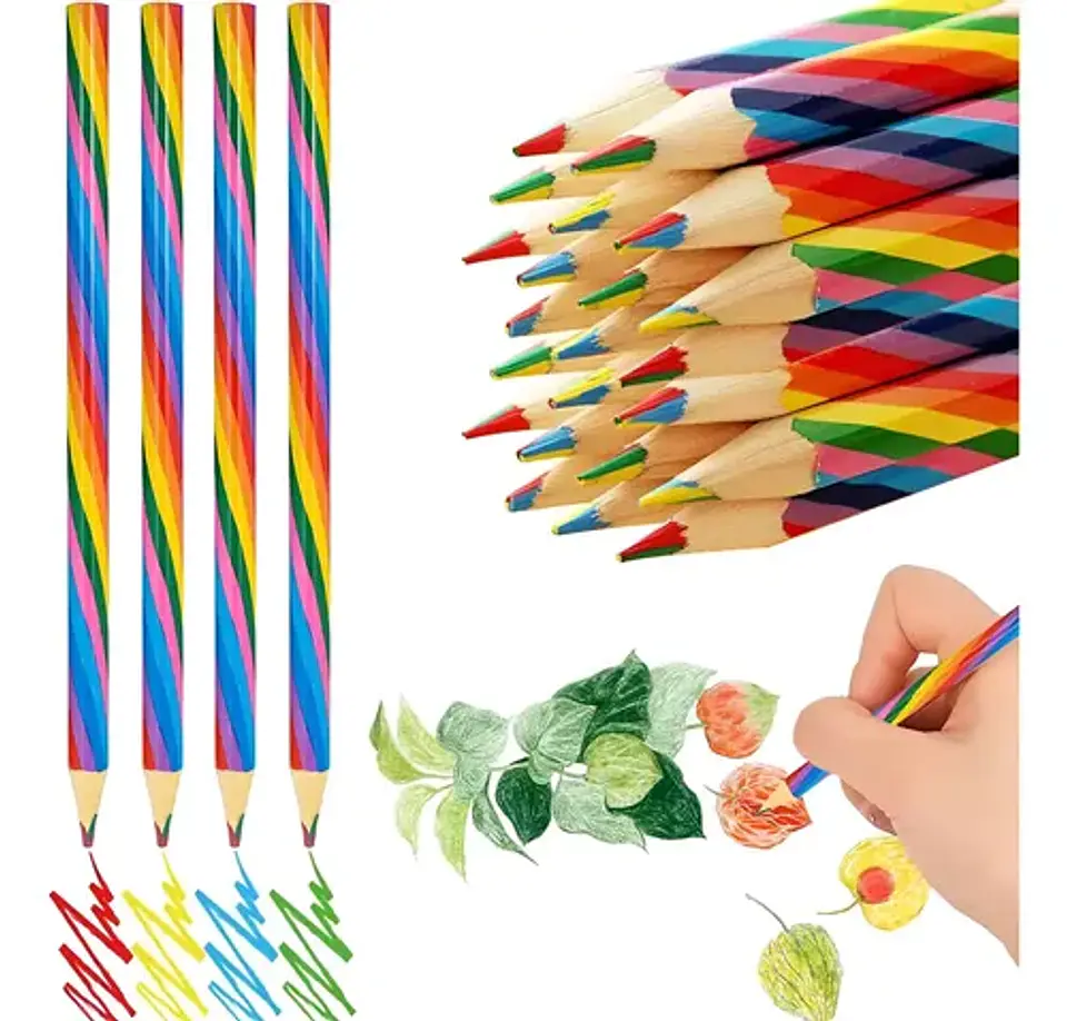 Set 3 Lápices Jumbo Arcoiris Torre 2