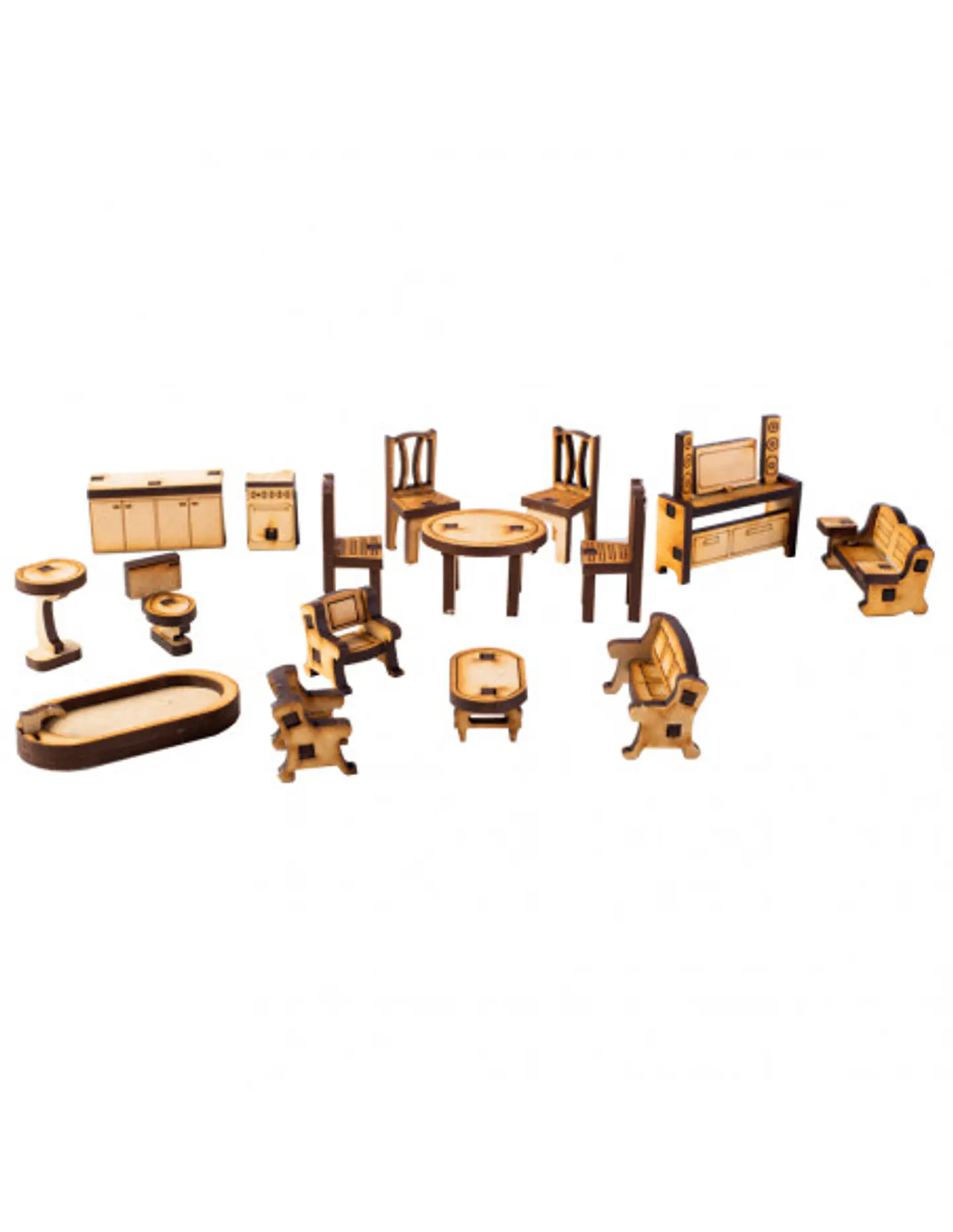 Set de mini muebles para maquetería Marzú 1