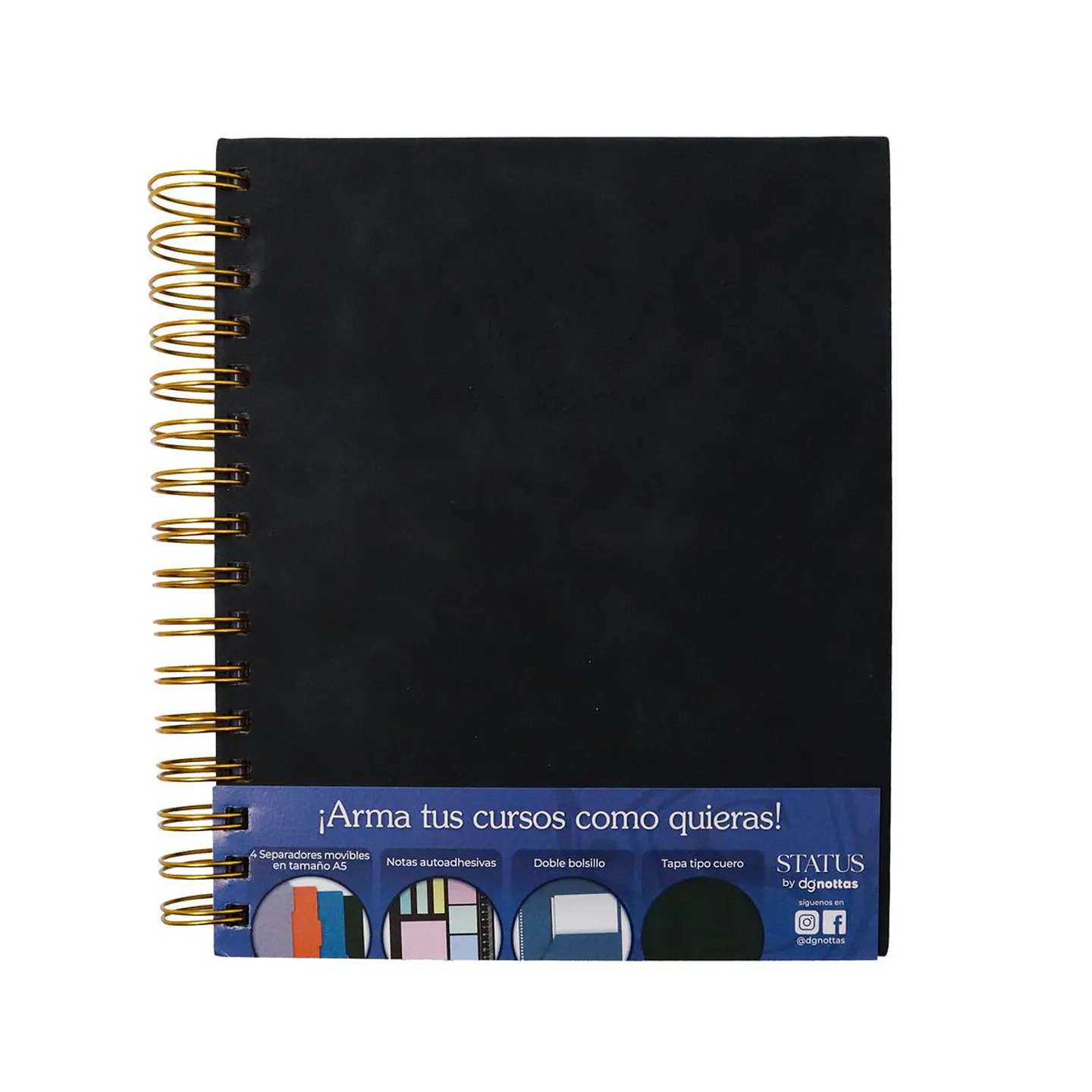 Cuaderno Status 1/2 Oficio tapa dura 160 Hjs Dgnottas 1