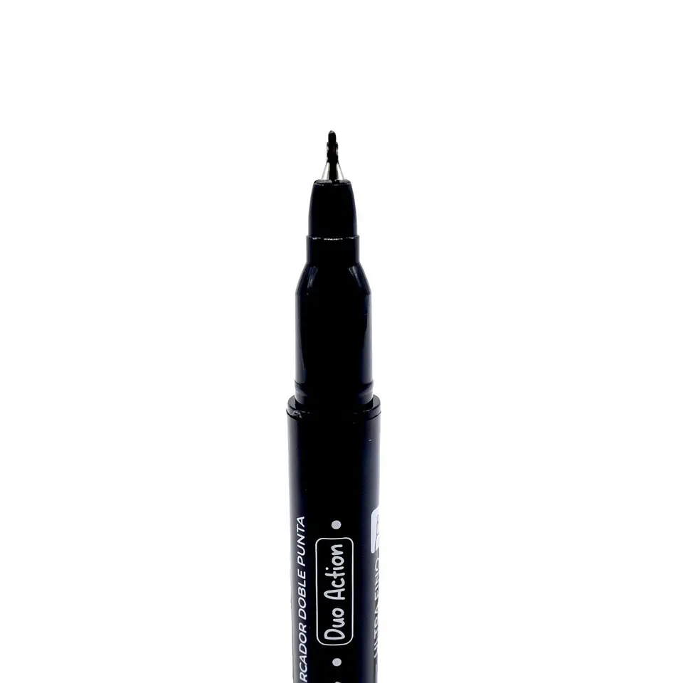Marcador Doble punta Flowline Adetec Negro 2