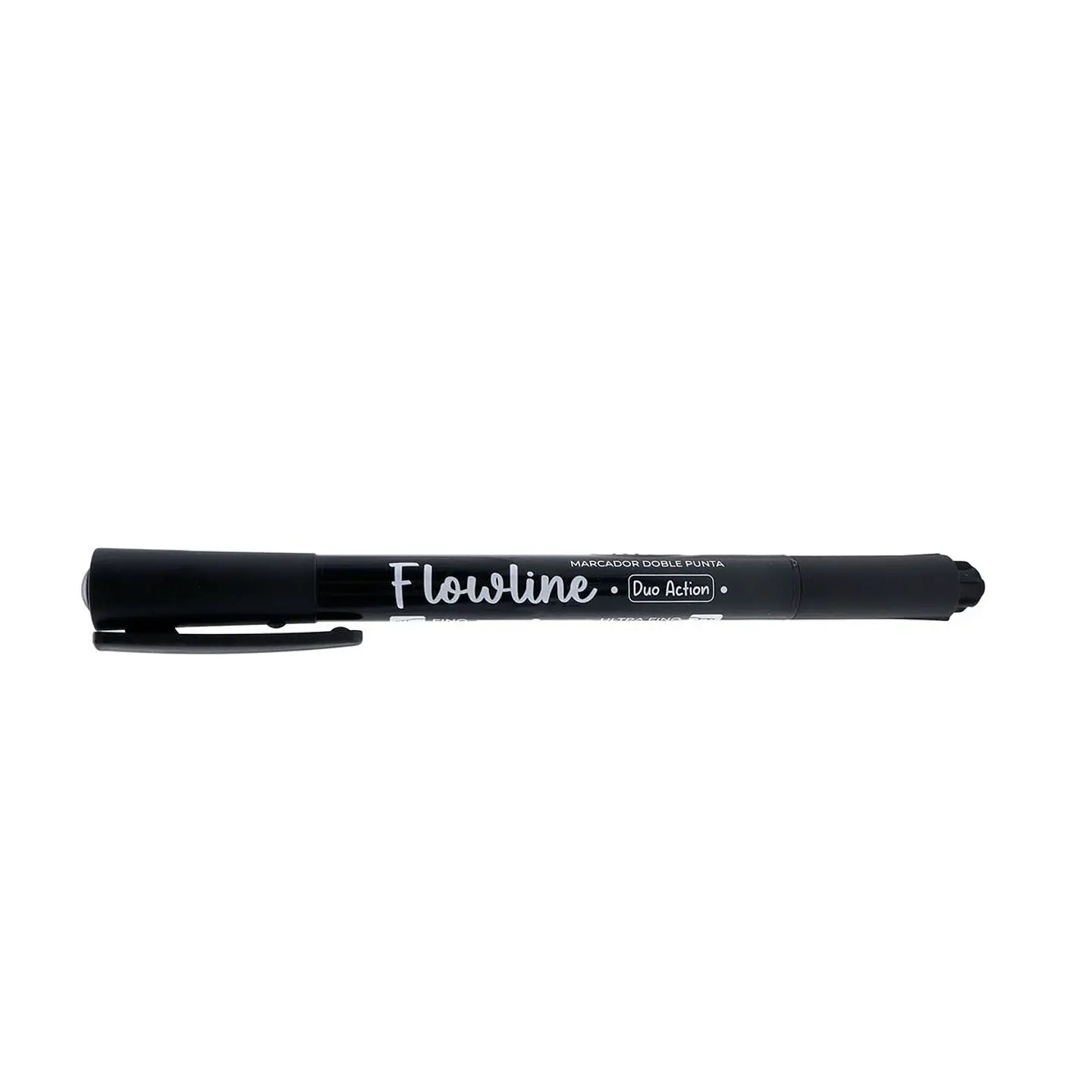 Marcador Doble punta Flowline Adetec Negro 3