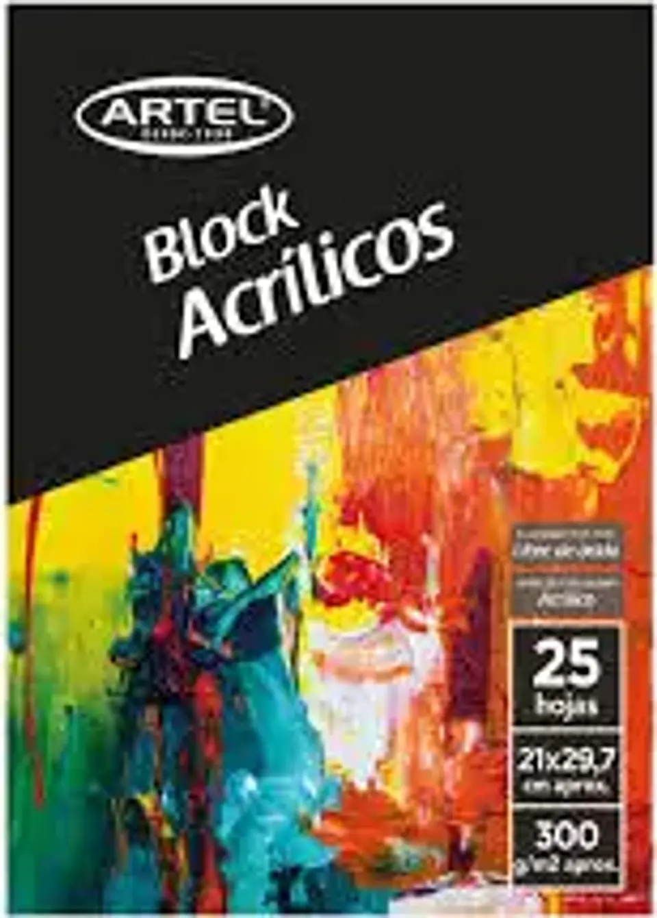 Block Acrílicos 25 hojas 300 gr A4 -  Artel 1