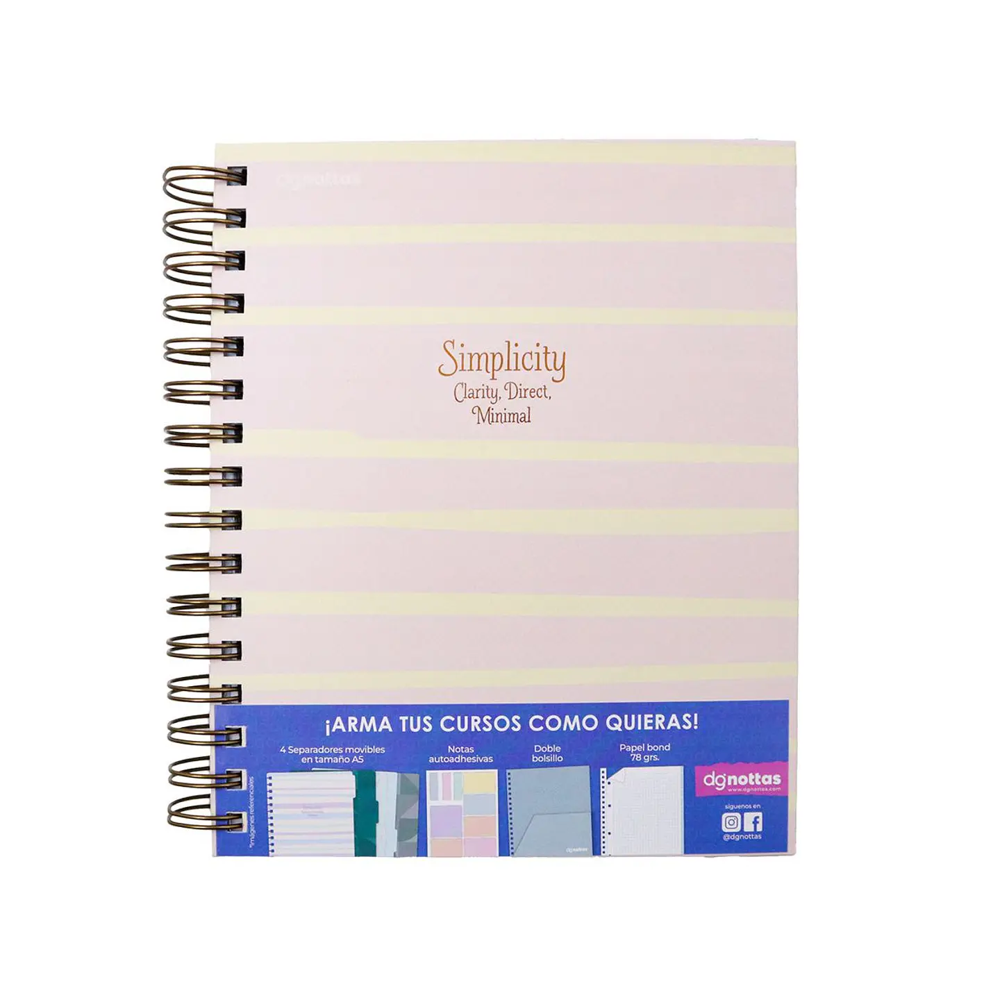 Cuaderno Pastel 1/2 Oficio Tapa dura 160 hjs. Dgnottas 4