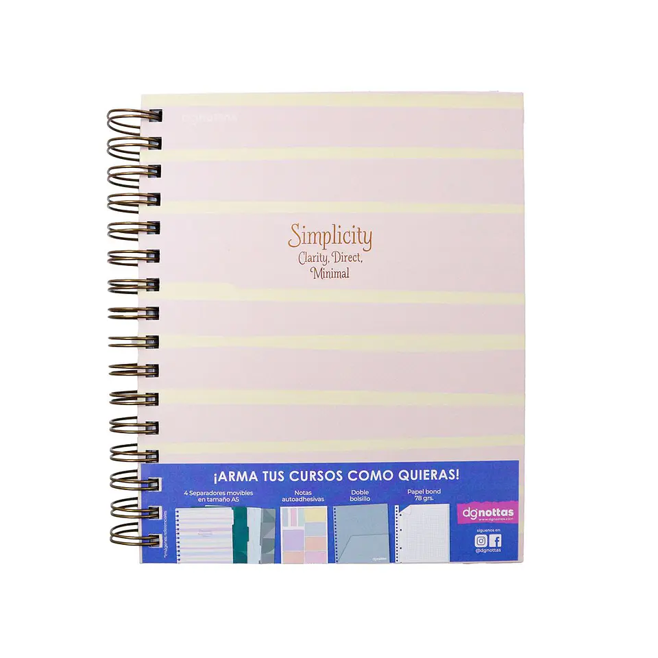 Cuaderno Pastel 1/2 Oficio Tapa dura 160 hjs. Dgnottas 4