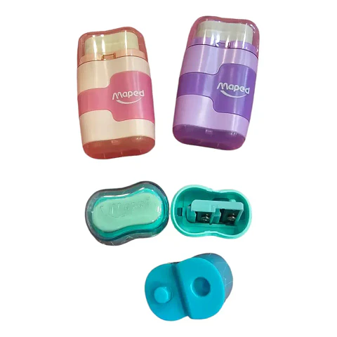  Sacapuntas + Goma Maped Connect Pastel 2 en 1 - Unidad