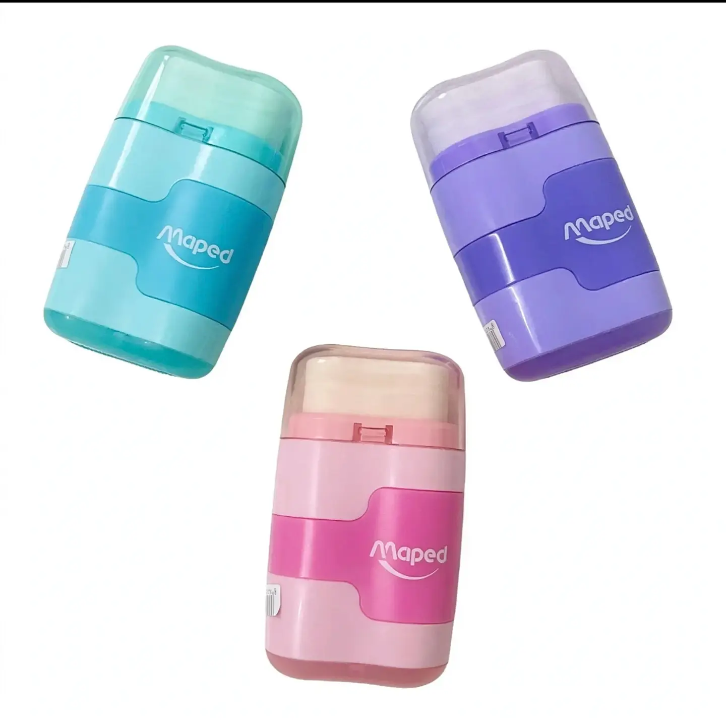  Sacapuntas + Goma Maped Connect Pastel 2 en 1 - Unidad 2