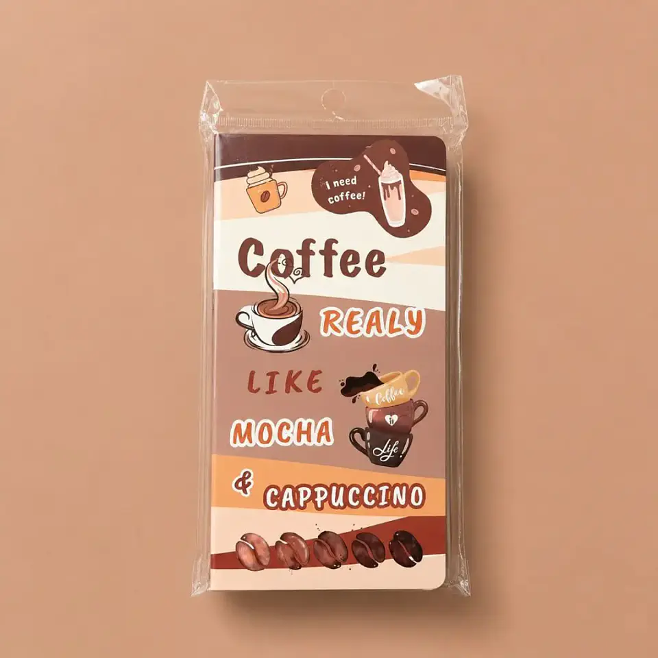 Set de Notas Adhesivas y Post-it Café Kawaii ☕🤎 1