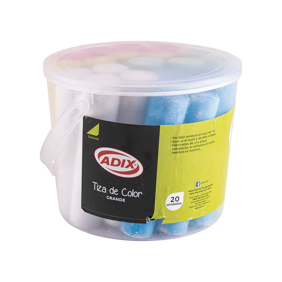 Tiza Grande Colores Surtidos Adix 1