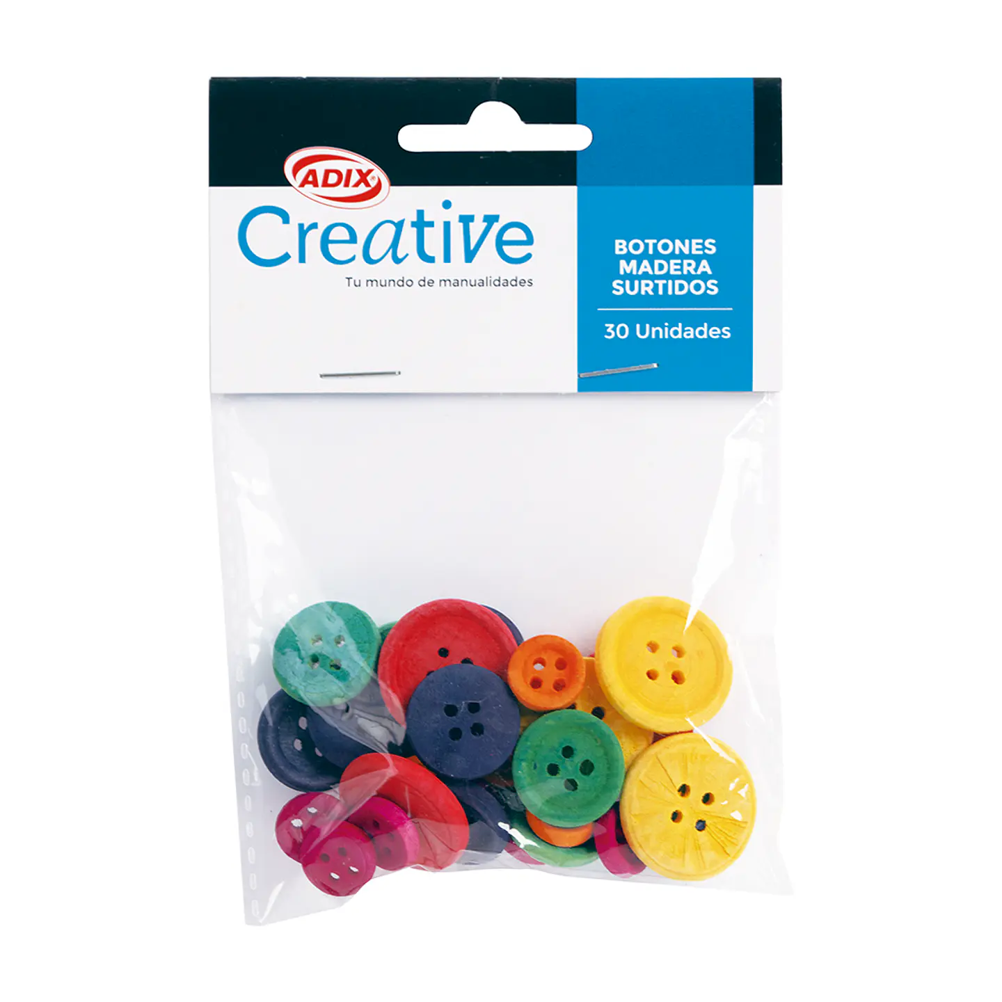 Botones Madera Surtidos 30u. Adix Creative 1