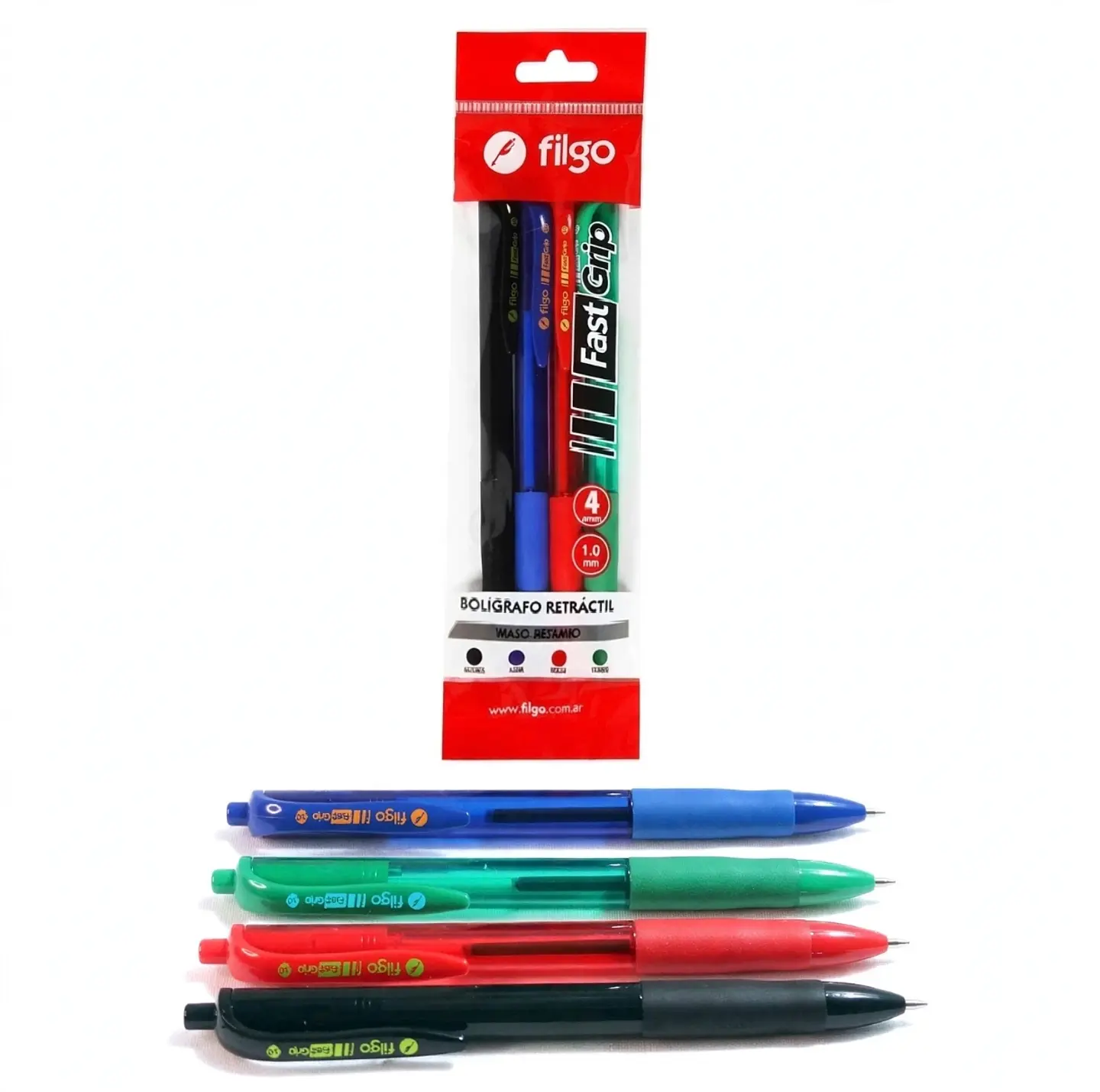 Set 4 Lápices Pasta De Colores Clásicos y Vibrantes Fastidip Filgo 2