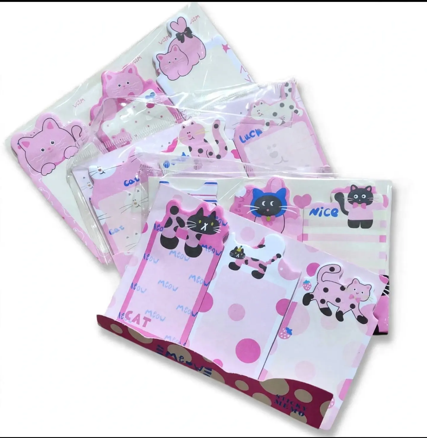 Notitas Adhesivas x 3 Blocks Cute Cat Gatito  1