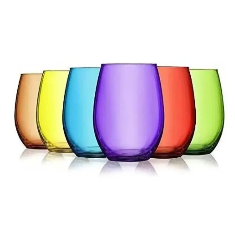 Mikono Full Color Set 6 Vasos Altos Cristar. 1