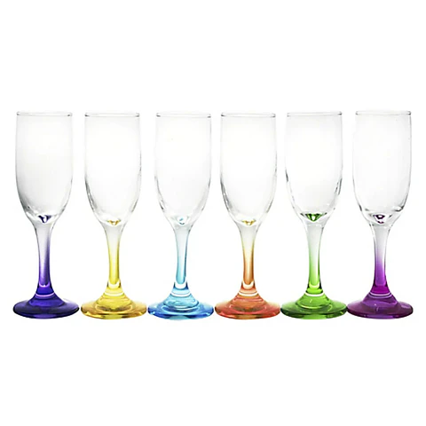 Champange Rioja Set 6 Copas Cristar.
