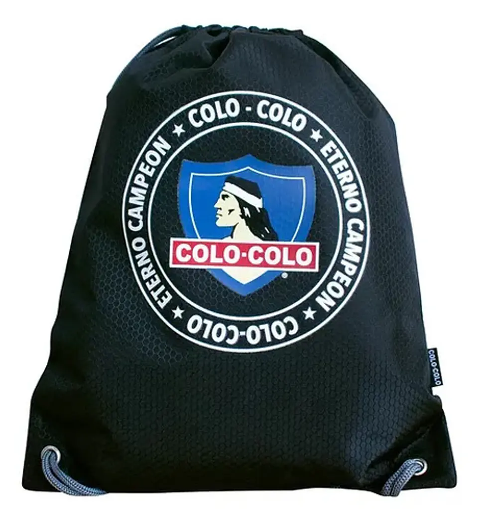 Mochila Viaje Impermeable Fanaticos Modelo Colo-colo Cordel 4l Con Bolsillos 3
