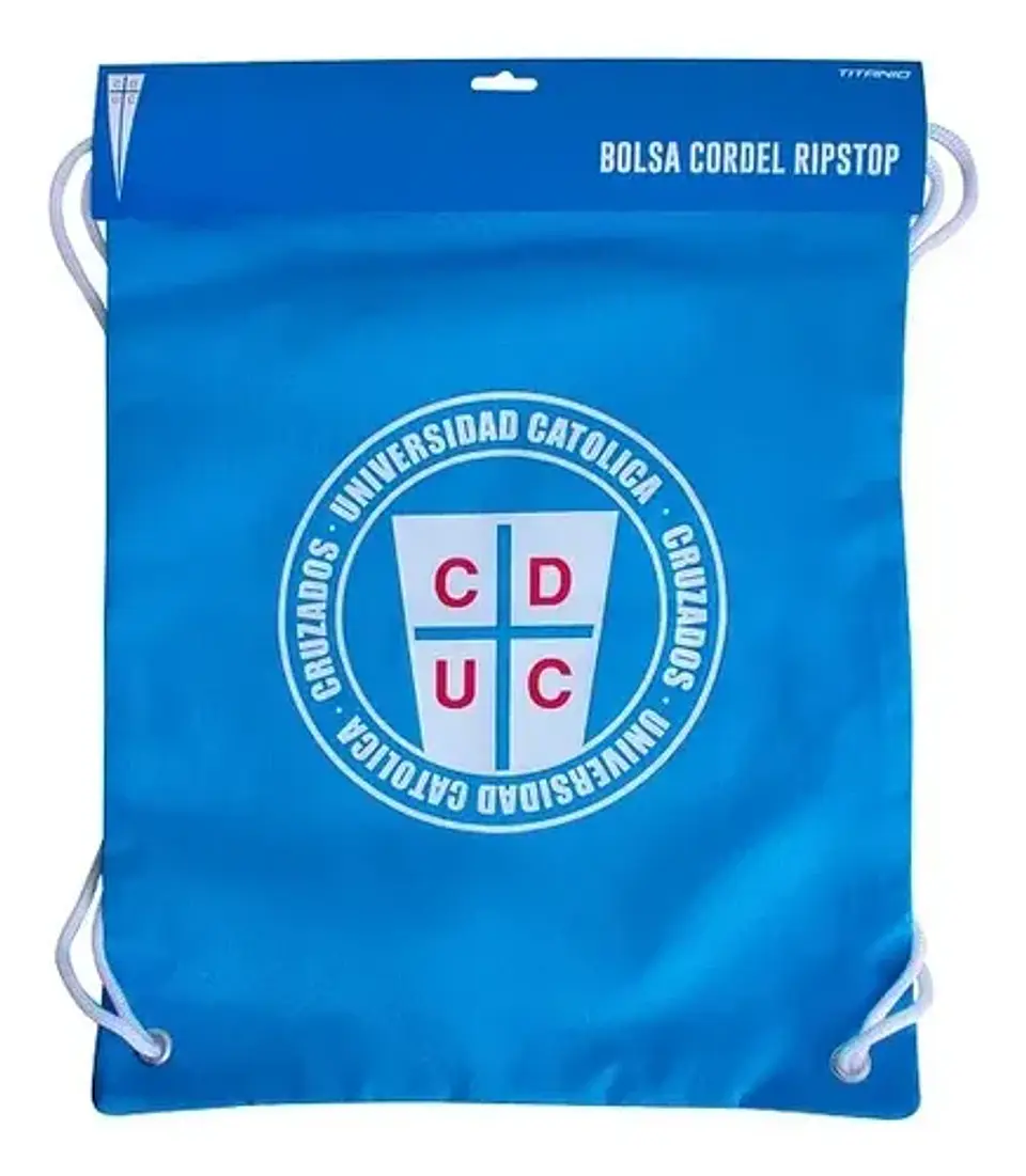 Morral Urbano Titanio Universidad Católica Celeste Poliéster Cordón Liso 1