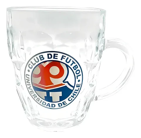 Shopero Vidrio U De Chile 580ml Beer Mug Cervecero Bar Futbo Color Translúcido