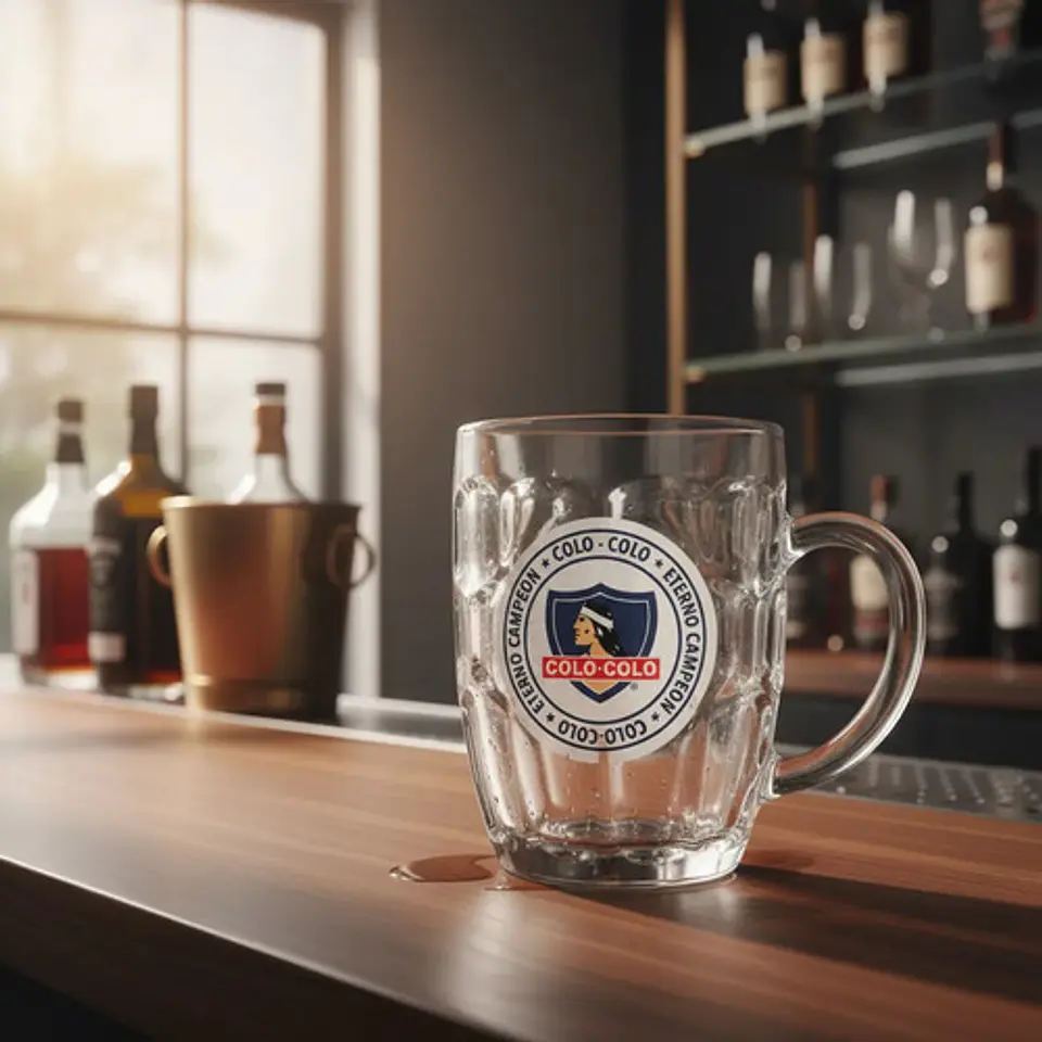 Shopero Vidrio Colo Colo 580ml Beer Mug Cervecero Bar Futbol 1