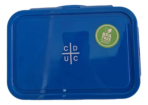 Hermético Plástico Rectangular 700ml Cduc Tapa A Presión Universitario Universidad Catolica