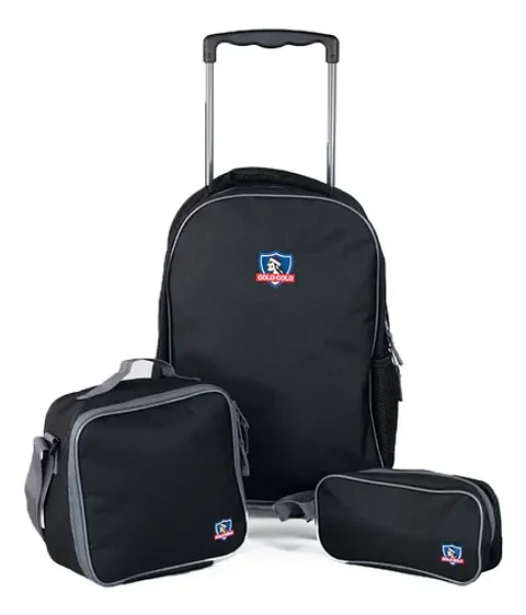 Pack Mochila + Lonchera + Estuche Escolar  Colo-Colo.