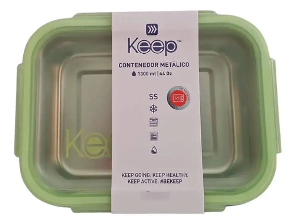 Taper Contenedor 1300ml Keep Hermetico Metálico 1