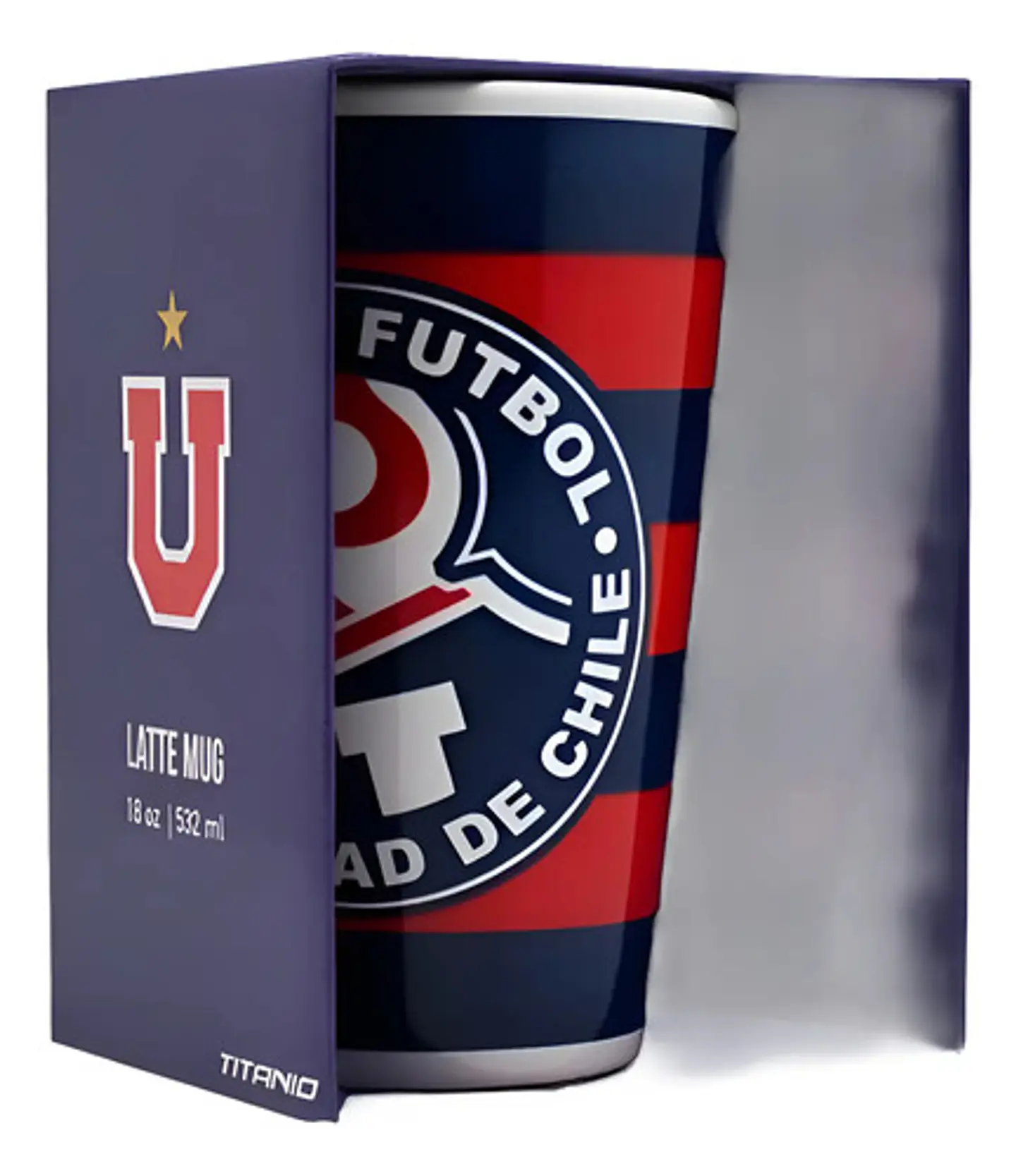 Bowl De Cocina Titanio Latte Universidad De Chile Rayas 532ml 1