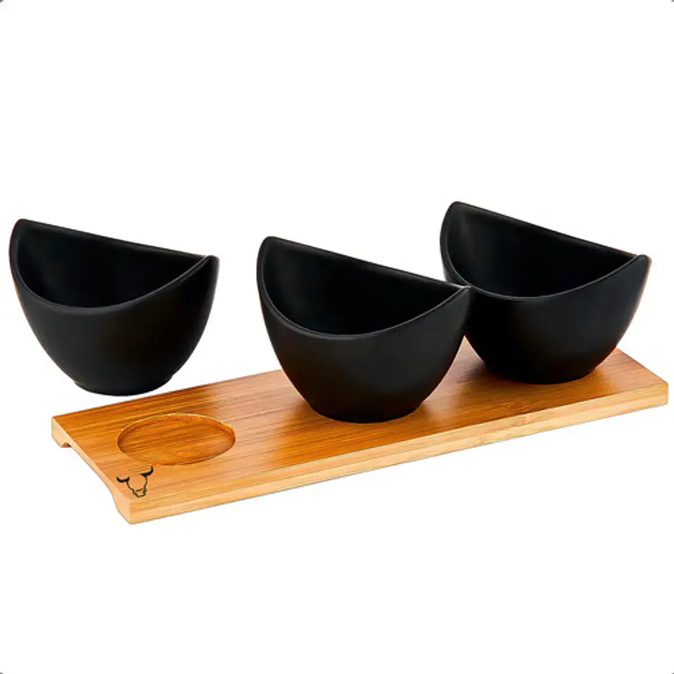 Bowl De Caramica Cuencos Aperitivo Set 3 Bowl Aperitivo Wayu Arcashopping Bandeja De Aperitivos Wayu Set 3 Bowls Ceramica Picoteo Bandeja Bamboo Aperitivo Wayu Negro 6