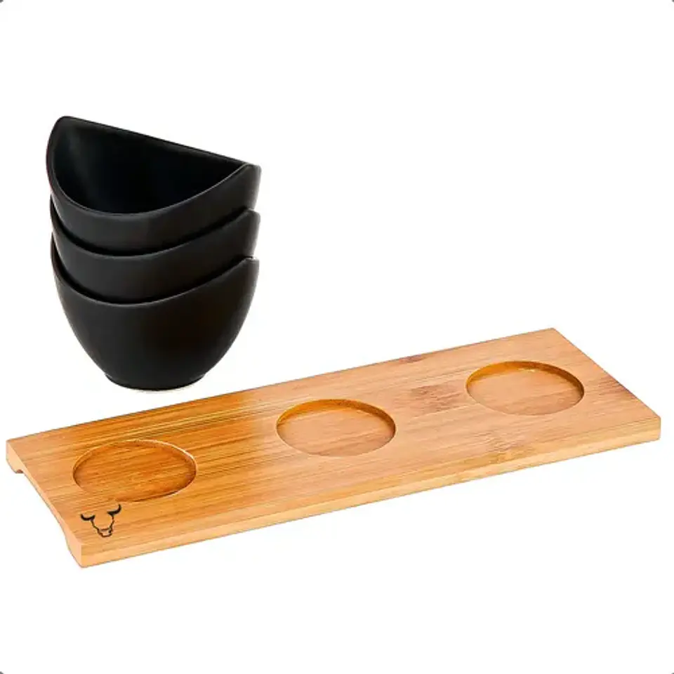 Bowl De Caramica Cuencos Aperitivo Set 3 Bowl Aperitivo Wayu Arcashopping Bandeja De Aperitivos Wayu Set 3 Bowls Ceramica Picoteo Bandeja Bamboo Aperitivo Wayu Negro 7