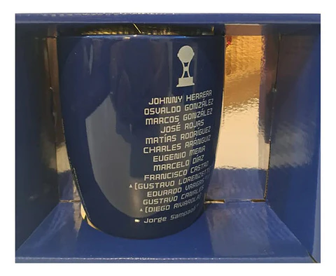 Tazón Cerámica Univer.chile 880 Ml Campeón Sudamericana Azul