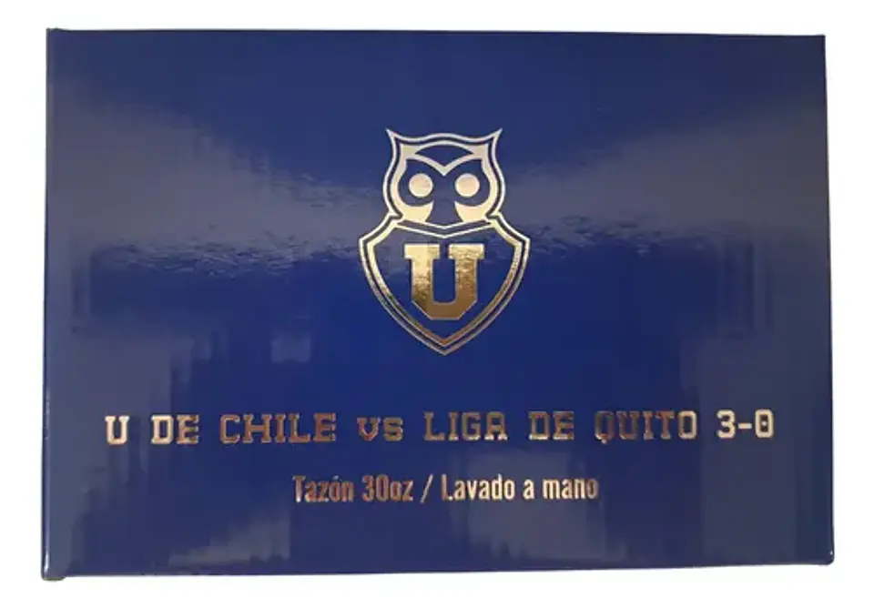 Tazón Cerámica Univer.chile 880 Ml Campeón Sudamericana Azul 4