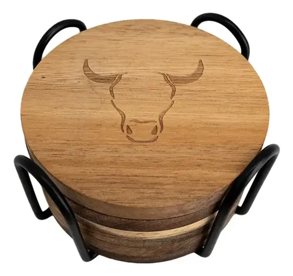Set 6 Posavasos Madera Wayu 1