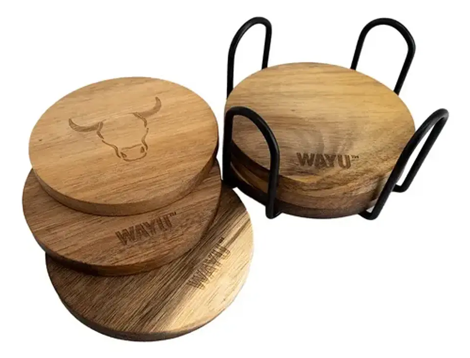 Set 6 Posavasos Madera Wayu 2