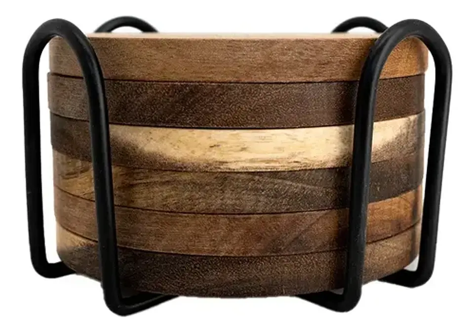 Set 6 Posavasos Madera Wayu 3